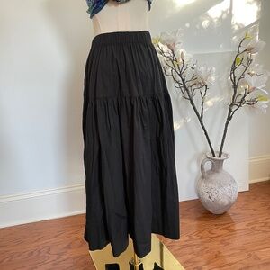 Abercrombie Fitch Black Tiered Maxi Skirt Womens XSP Festival Indie Boho Y2K